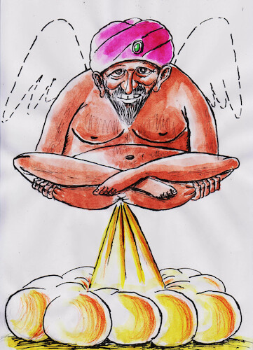 Cartoon: Yogi (medium) by Siminoga Vadim tagged yoga,levitation,gase,humor,spaß