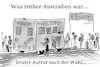 Cartoon: Letzte Zuflucht Brüssel (small) by Arni tagged brüssel,posten,pöstchen,wahl,eu,parlament,lobby,australien,bus,flix,pflix,abgeordnete,geld,abfahrt,einstieg,umzug