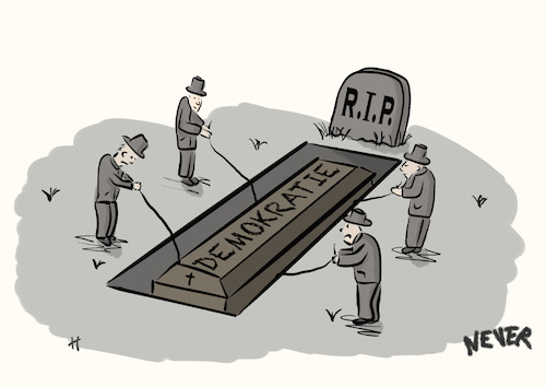 Cartoon: Es lebe der Zentralfriedhof (medium) by Gabi Horvath tagged wahlen,österreich