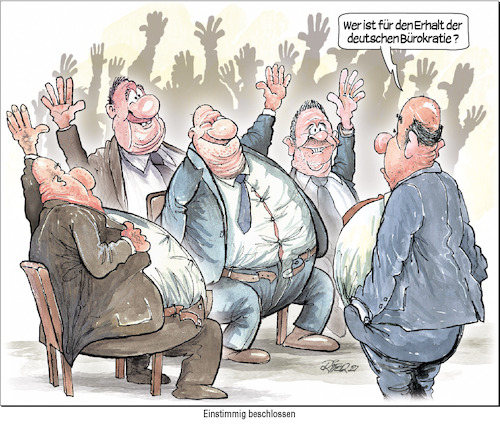 Cartoon: Bürokratieerhalt (medium) by Ritter-Cartoons tagged abstimmung