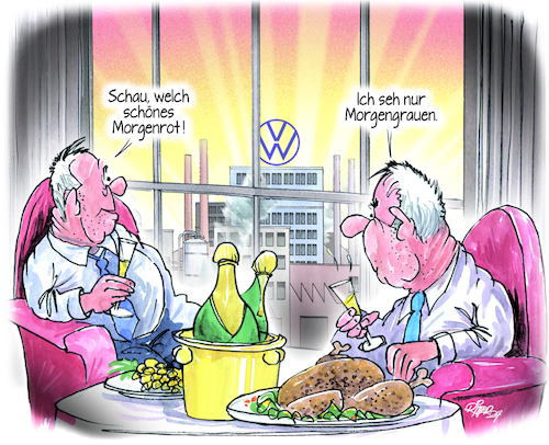 Cartoon: Deutsche Wirtschaft (medium) by Ritter-Cartoons tagged volkswagen,volkswagen