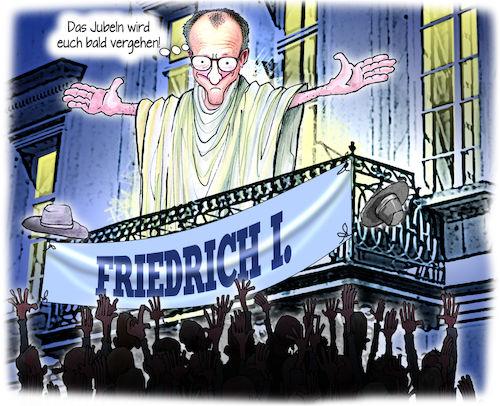 Cartoon: Friedrich der Erste (medium) by Ritter-Cartoons tagged friedrich,der,erste,neuer,kanzler,friedrich,der,erste,neuer,kanzler