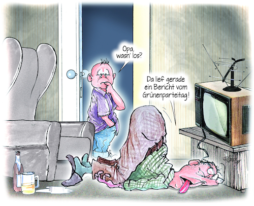 Cartoon: Günenparteitag (medium) by Ritter-Cartoons tagged günenparteitag,günenparteitag