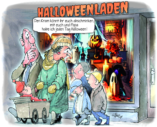 Cartoon: Halloween (medium) by Ritter-Cartoons tagged halloween,halloween