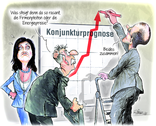 Cartoon: Konjunkturprognose (medium) by Ritter-Cartoons tagged wirtschaft,konjunkturprognose,deutschland,pressekarikaturen,und,cartoons,ritterkarikaturen,von,berthold,ritter,wirtschaft,konjunkturprognose,deutschland,pressekarikaturen,und,cartoons,ritterkarikaturen,von,berthold,ritter