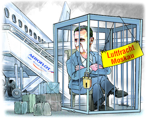 Cartoon: Luftfracht (medium) by Ritter-Cartoons tagged assad,syrien,luftfracht,nach,moskau,putinfreud,assad,syrien,luftfracht,nach,moskau