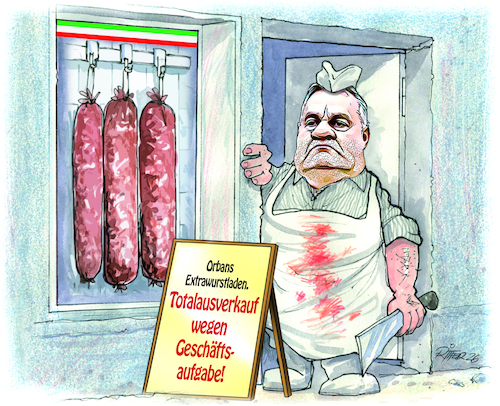 Cartoon: Orbans Extrawurstladen (medium) by Ritter-Cartoons tagged orbans,extrawurstladen,ungarn,wahlniederlage,pressekarikaturen,und,cartoons,ritterkarikaturen,von,berthold,ritter,orbans,extrawurstladen,ungarn,wahlniederlage,pressekarikaturen,und,cartoons,ritterkarikaturen,von,berthold,ritter
