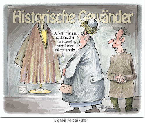 Cartoon: Winterbekleidung (medium) by Ritter-Cartoons tagged schaufensterbummel