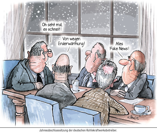 Cartoon: Winterwetter (medium) by Ritter-Cartoons tagged kohlekraftwerksbetreiber