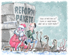 Cartoon: Reformpakete (small) by Ritter-Cartoons tagged schlittenfahrt,berthold,ritter,cartoons,pressekarikatur,karikaturen,pressezeichnung