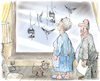 Cartoon: Vogelgrippe (small) by Ritter-Cartoons tagged vogelgrippe,kraniche,vogelsterben,ritter,cartoons,pressekarikatur,berthold,karikatur,pressezeichnung