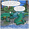 Cartoon: Froschgeburt (small) by Arghxsel tagged frosch,kermit,kröte,unke,amphibien,lurch,salamander,grasfrosch,laubfrosch,kaulquappe,froschlaich,eier,geburt,teich,tümpel,fliegenfänger,wetterfrosch