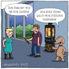 Cartoon: Stöckchen verbrennen (small) by Arghxsel tagged hund,stöckchen,mann,frau,beziehung,eifersucht,kamin,feuer
