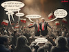 Cartoon: Der neue Türsteher in Polen (small) by MorituruS tagged polen,sieg,präsidentschaftswahl,karol,nawrocki,donald,tusk,lieberale,wende,gescheitert,rechtsnationalistische,pis,partei,politischer,stillstand,andrzej,duda,autoritäre,blockade,der,regierung,wiedererstarken,strukturen,in,eu,brüssel,boxer,türsteher,hooligan,cartoon,karikatur,moriturus