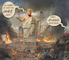 Cartoon: Lost from all good angels! (small) by MorituruS tagged usa,donald,trump,migration,migranten,deportation,zurückweisung,grenze,dublin,europa,prosteste,aufstände,rebellion,los,angeles,gewalt,angeheizt,recht,und,ordnung,newsom,governeur,kalifornien,bürgermeisterin,föderalismus,nationalgarde,marine,einheiten,marines,inland,einsatz,niederschlagung,sicherheitsbehörden,eskalation,polizei,freiheit,demokratie,autokratie,beschädigung,justiz,acab,rechtspopulismus,cartoon,karikatur,moriturus
