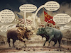Cartoon: Ziemlich beste Freunde (small) by MorituruS tagged us,präsident,donald,trump,china,chinabesuch,xi,jinping,wirtschaftliche,zusammenarbeit,überheblichkeit,deal,medienhype,medienrummel,usa,iran,krieg,verhandlungen,taiwan,bedrohung,taipeh,aneignung,gier,oligarchie,kleptokratie,korruption,rohstoffe,seltene,erden,ölreserven,blockade,straße,von,hormus,wladimir,putin,russland,amerika,rüstung,konzerne,milliardengeschäft,ukraine,europa,nato,militär,ausgaben,demokratie,autokratie,diktatur,disruption,goldenes,zeitalter,elitär,board,of,peace,völkerrecht,cartoon,karikatur,moriturus