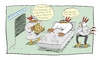 Cartoon: Koventionell (small) by F L O tagged hühner,huhn,ei,eier,bio,herkömmlich,konventionell,hahn,herzlichen,glückwunsch,geburt,kreißsaal,schwester,schwanger,vater,mutter,kind,baby