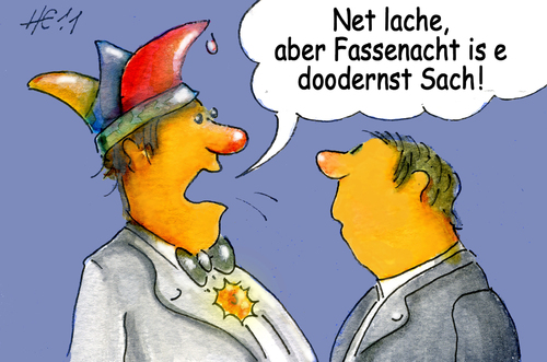 Cartoon: Die ernste Jahreszeit (medium) by Henrich tagged fastnacht