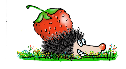 Cartoon: erdbeerzeit (medium) by Henrich tagged obst,kuchen,erdbeeren