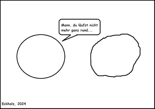 Cartoon: Du läufst nicht mehr ganz rund (medium) by Sven1978 tagged kreise,rundlaufen,sprache