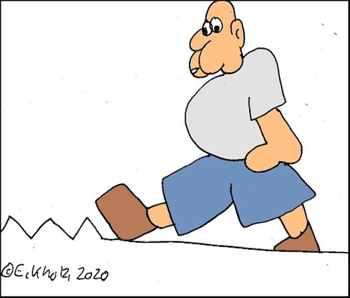 Cartoon: Ohne Worte (medium) by Sven1978 tagged zickzacklinie,mann,übergewicht,fettleibigkeit,adipositas,gedanken