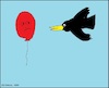 Cartoon: Ohne Wort (small) by Sven1978 tagged vogel,schnabel,spitz,luftballon,angst