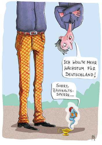 Cartoon: Haushaltssperre (medium) by Rebecca-Meyer tagged haushaltssperre,riese,mehrausgaben,mindereinnahmen,ausgabensperren,gesamthaushalt,vertragliche,verpflichtungen,unabweisbare,ausgaben,bundesfinanzminister,christian,lindner,notbremse,gezogen,bundesverfassungsgerichts,loch,im,bundeshaushalt,bmf,stoppt,die,verpflichtungsermächtigungen,bundeshaushaltsordnung,haushaltsplans,dschinn,dämon,flaschengeist,haushaltssperre,riese,mehrausgaben,mindereinnahmen,ausgabensperren,gesamthaushalt,vertragliche,verpflichtungen,unabweisbare,ausgaben,bundesfinanzminister,christian,lindner,notbremse,gezogen,bundesverfassungsgerichts,loch,im,bundeshaushalt,bmf,stoppt,die,verpflichtungsermächtigungen,bundeshaushaltsordnung,haushaltsplans,dschinn,dämon,flaschengeist