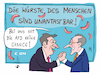 Cartoon: Söder-Merz (small) by Rebecca-Meyer tagged parteichefs,cdu,csu,friedrich,merz,söder,bayern,kanzlerkandidaten,union,bundestagswahlkampf,2025,vorsitzenden,bayerischen,vertretung,führungsgremien,volle,rückendeckung,verbliebener,volkspartei,in,nordrhein,westfalen