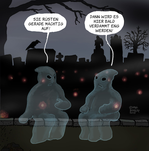 Cartoon: Allerseelen (medium) by Karl Berger tagged friedhof,geister,rüstung,tod,krieg,friedhof,geister,rüstung,tod,krieg