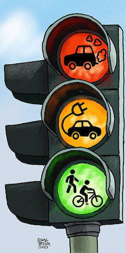Cartoon: Ampel (medium) by Karl Berger tagged mobilität,auto,fahrrad,elektroauto,ampel,verkehr,energie,energiwende,mobilität,auto,fahrrad,elektroauto,ampel,verkehr,energie,energiewende