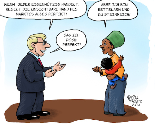 Cartoon: Die unsichtbare Hand (medium) by Karl Berger tagged liberalismus,neoliberalismus,markt,kapitalismus,marktwirtschaft,liberalismus,neoliberalismus,markt,kapitalismus,marktwirtschaft