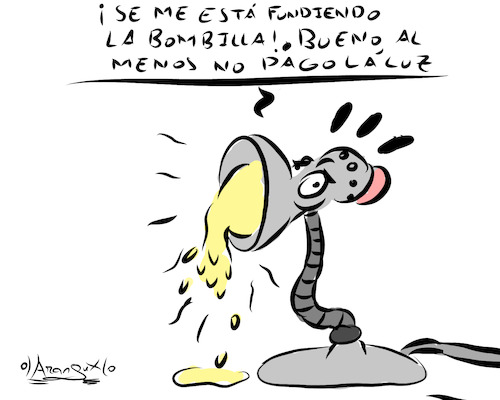 Cartoon: the lamp (medium) by Arangux tagged cartoon