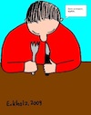 Cartoon: Ohne Worte (small) by Stiftewürger tagged müde,gabel,messer,nicken,dösen,mann,gefahr,müdigkeit