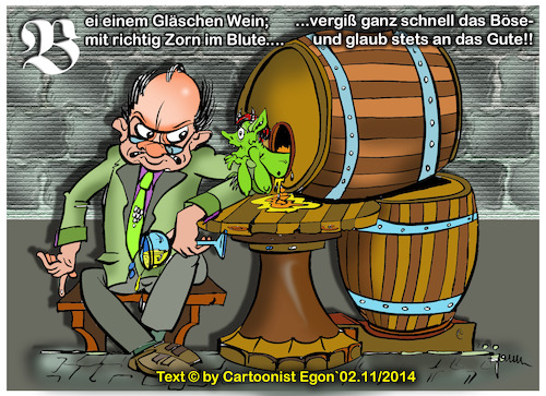 Cartoon: Wein (medium) by Cartoon_EGON tagged wein