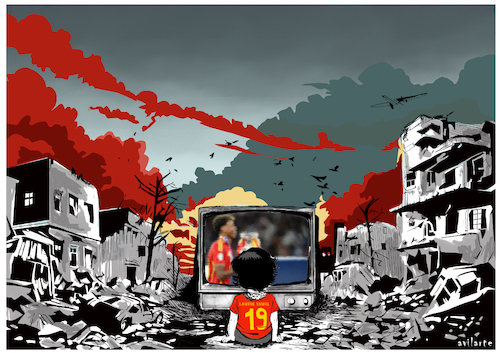 Cartoon: EuroCopa 2024 (medium) by Avilarte tagged war