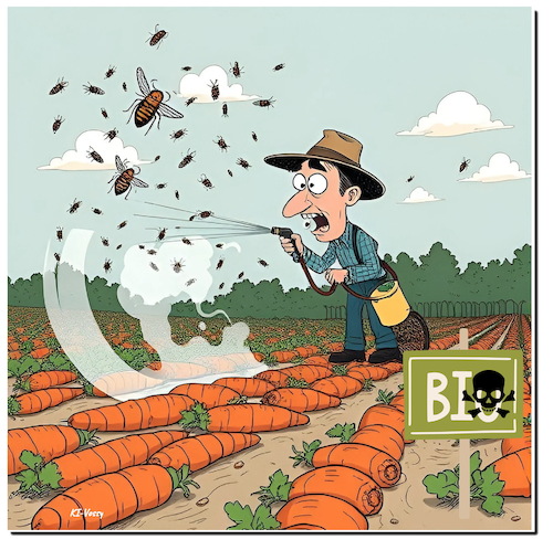 Cartoon: Back to the roots (medium) by A Human tagged zuckerrüben,kartoffeln,ernteverluste,bauern,ernteausfall,zwiebeln,kohl,paprika,pflanzenschutz,insekten,pflanzenkrankheit,schädlinge,zikaden,landwirtschaft,glasflügelzikade,bakterium,stolbur,bio,zuckerrüben,kartoffeln,ernteverluste,bauern,ernteausfall,zwiebeln,kohl,paprika,pflanzenschutz,insekten,pflanzenkrankheit,schädlinge,zikaden,landwirtschaft,glasflügelzikade,bakterium,stolbur