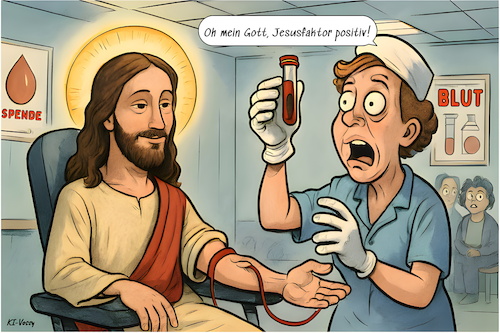 Cartoon: Spendet Blut! (medium) by KI-Vossy tagged deutschland,drk,blut,blutspende,spenden,blutspenden,transfusion,medizin,ärzte,blutspendedienst,deutschland,drk,blut,blutspende,spenden,blutspenden,transfusion,medizin,ärzte,blutspendedienst