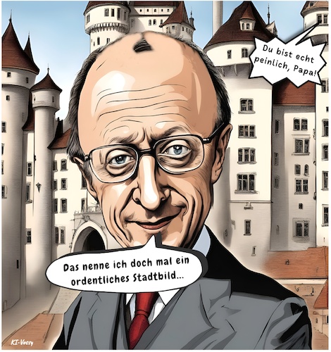 Cartoon: Stadtbild mit Kanzler (medium) by A Human tagged cdu,kanzler,merz,friedrich,bundeskanzler,stadtbild,töchter,tochter,spd,grüne,afd,bundesregierung,partei,parteizentrale,demonstration,demonstrationen,demo,migration,deutschland,berlin,ressentiments,rassismus,cdu,kanzler,merz,friedrich,bundeskanzler,stadtbild,töchter,tochter,spd,grüne,afd,bundesregierung,partei,parteizentrale,demonstration,demonstrationen,demo,migration,deutschland,berlin,ressentiments,rassismus