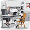 Cartoon: Arbeitslose KI (small) by A Human tagged ki,arbeitslosigkeit,arbeitsagentur,roboter,arbeitslos,arbeitsloser,bürgergeld,künstliche,intelligenz,beratung,agentur,für,arbeit,arbeitsamt