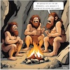 Cartoon: Cave Climate Change (small) by KI-Vossy tagged klima,klimawandel,feuer,climate,change,fire,cave,cavemen,höhlen,höhle,neandertaler,co2,kohlendioxid,steinzeit,stone,age,umwelt,umweltschutz,dürre,hitze