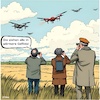 Cartoon: Drohnenzug (small) by A Human tagged drohne,drohnen,drone,drones,flughafen,flughäfen,deutschland,udo,behinderung,flugverkehr,gefährdung,flugzeug,flugzeuge,unbekanntes,flugobjekt,dfs,fugsicherung,fliegen,vogelflug,zugvogel,zugvögel,drohnenzug,süden,frankfurt,düsseldorf,pilot,piloten,kopenhagen,oslo