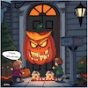 Cartoon: Elons Revenge (small) by A Human tagged elon,musk,tesla,potus,halloween,pumpkin,pumpkins,usa,america,american,republican,republicans,eve,dead,deads,celebrate,celebrations,celebration,sweet,sweets