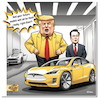 Cartoon: Fossilization (small) by A Human tagged usa,elektromobilität,electromobility,trump,politics,klimaschutz,climate,futur,fossil,ölindustrie,aktienkurse,biden,paris,klimaabkommen,neuwagen,elektrisch,ladestation,musk,elon,fuels,stockmarket,cnn,charger