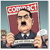 Cartoon: Freude durch Kraft (small) by A Human tagged pressefreiheit,compact,hitler,bundesverwaltungsgericht,bvg,innenministerium,faeser,feinde,grundgesetz,kraft,rechtsextrem,verbot,deutschland,parteien,afd,demokratie