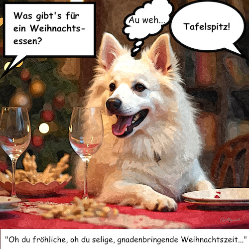 Cartoon: Alle Jahre wieder (medium) by ArtyFicial tagged weihnachten,tradition,festmahl,essen,speise