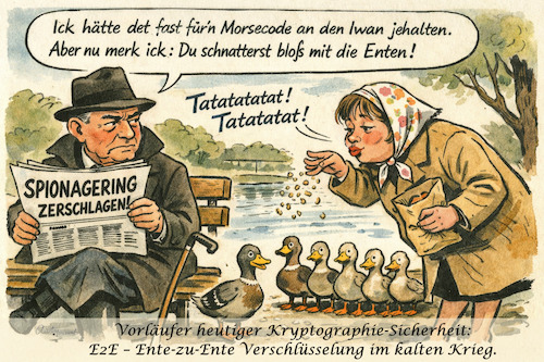 Cartoon: Berliner Retrofeeling (medium) by ArtyFicial tagged berlin,1961,1962,2026,agenten,spione,abhörmaßnahmen,informationen,abschöpfen,abschöpfung,misstrauen,paranoia,kalter,krieg,aktuell