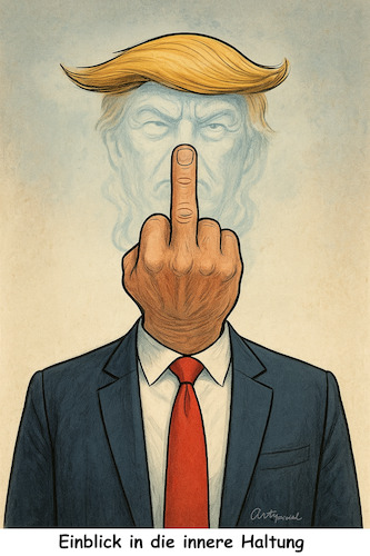Cartoon: Innenleben eines Präsidenten (medium) by ArtyFicial tagged trump,haltung,innenleben,usa,us,präsident,potus,charakter,spuk,geist,scheme,schemenhaft,tranzluzent