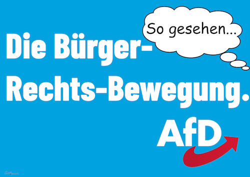 Cartoon: Neuer Strategie-Ansatz (medium) by ArtyFicial tagged afd,alternative,für,deutschland,bürger,rechts,bewegung