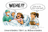 Cartoon: WEHE! (small) by ArtyFicial tagged wehe,geburt,krankenhaus,kreißsaal,werdende,mutter,lernschwester,krankenschwester,arzt,kommunikation,verbale,gewalt,mißverständnis,unverständnis
