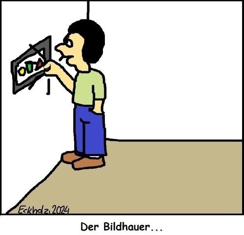 Cartoon: Der Bildhauer... (medium) by Schwabbel tagged bildhauer,bild,mann,sprache